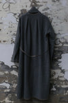 Mutedance 24 Autumn and Winter Collarless Buttoned Belt Long Coat MD-MD24FW19-GRAY MD24FW19 MD24FW20
